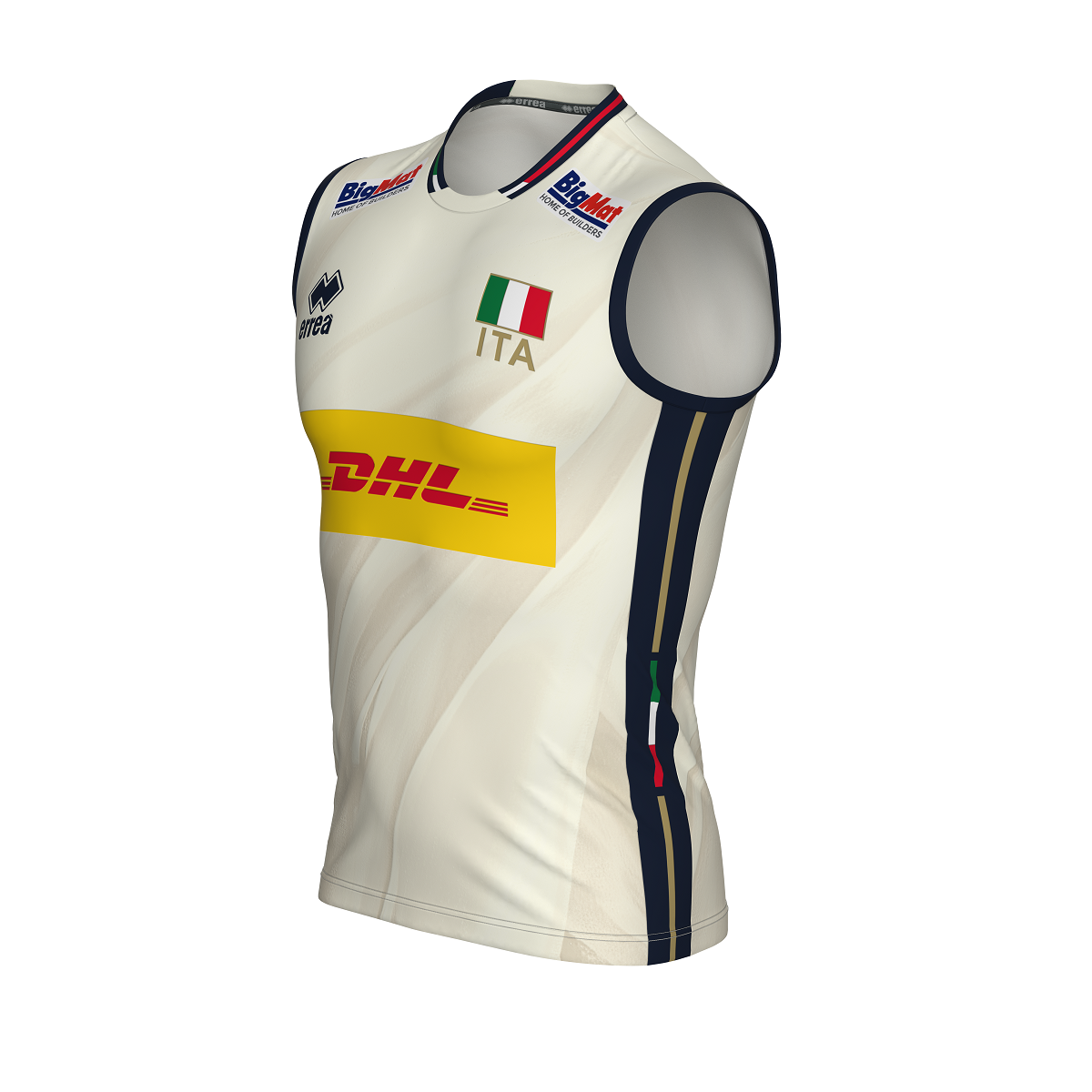 ERREA' MAGLIA NAZIONALE ITALIANA VOLLEY 2^MG GARA UNISEX JR AVORIO BLU