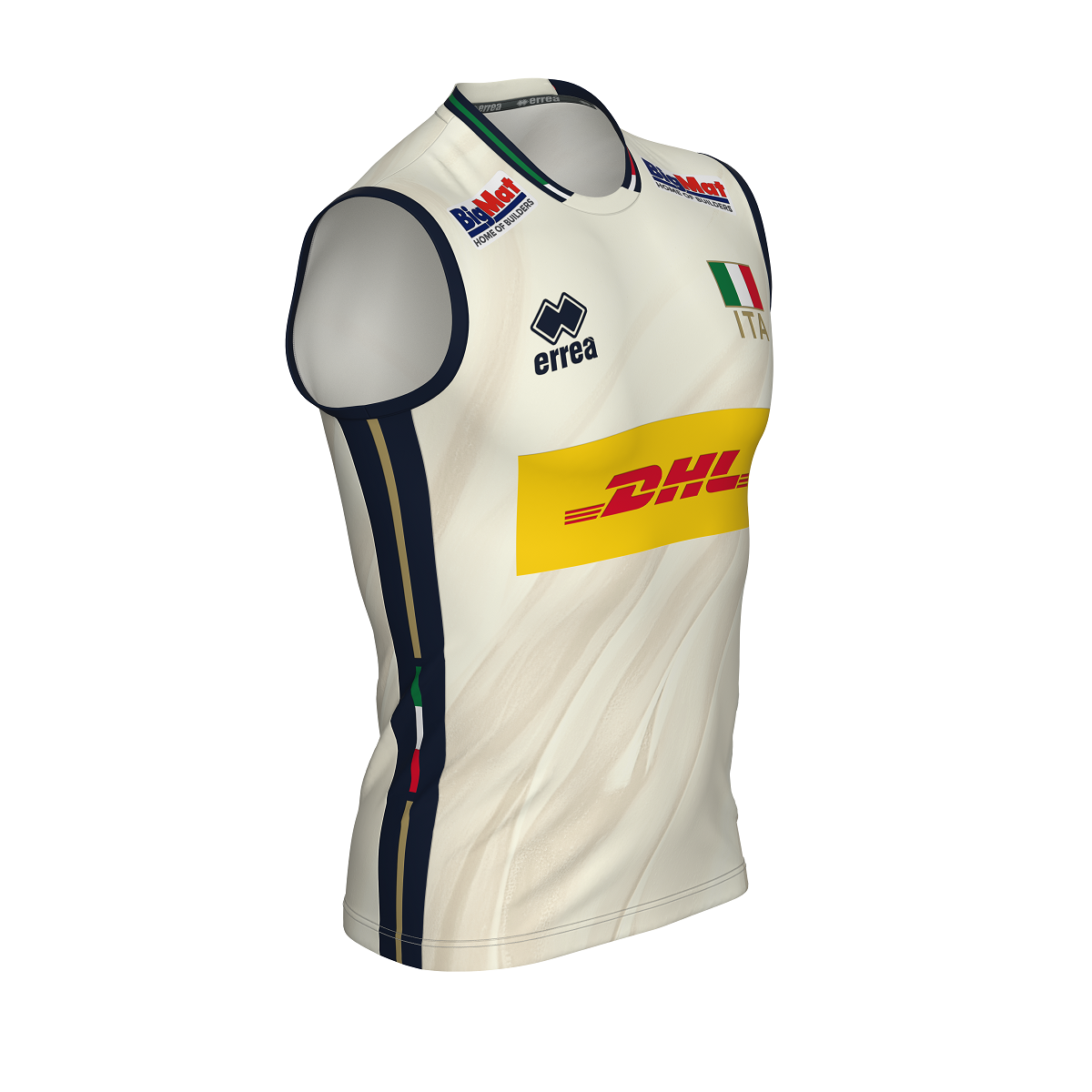 ERREA' MAGLIA NAZIONALE ITALIANA VOLLEY 2^MG GARA UNISEX JR AVORIO BLU