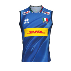 foto ERREA' MAGLIA NAZIONALE ITALIANA VOLLEY 1^MG GARA UNISEX AZZURRO BLU
