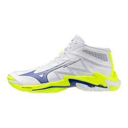 foto MIZUNO WAVE LIGHTNING ELITE MID WHITE LIGHT YELLOW DAZZLING BLU