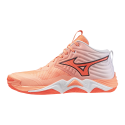 foto MIZUNO WAVE MOMENTUM ELITE MID FLAMINGO CORAL LAVA ORANGE WHITE